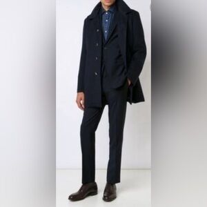J. crew Ludlow Italian Wool Cashmere Charcoal Grey Single-Breasted Topcoat 40S
